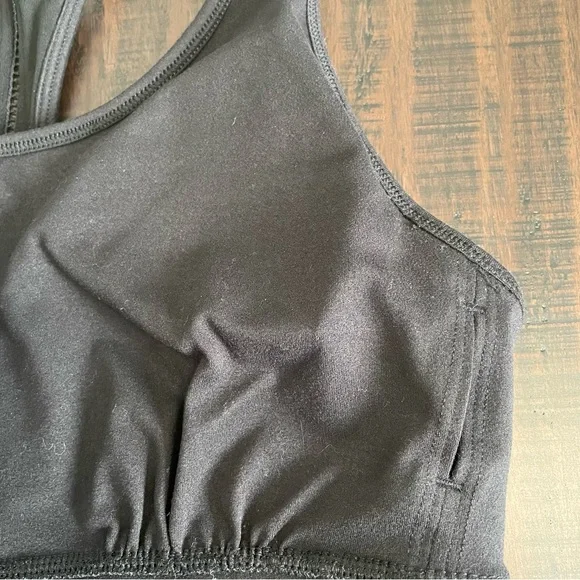 Splendid Black Faux Suede Racerback Sports Bra NEW - Picture 6 of 7
